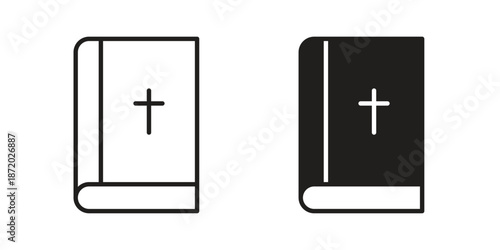 Bible icons. Vector graphic. Editable vector stroke. EPS 10.