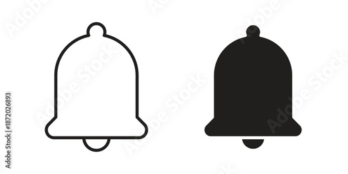 Bell icons. Vector graphic. Editable vector stroke. EPS 10.
