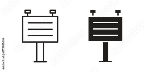 Billboard icons. Vector graphic. Editable vector stroke. EPS 10.