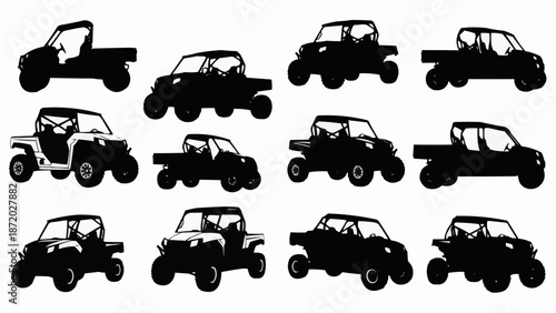 Collection of Utility Vehicle Silhouettes.