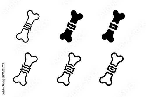 Bone Healing Icons. How bones heal after an injury. Icon set. Set Logo of How bones heal after an injury: broken bone with callus formation. harmonious logo