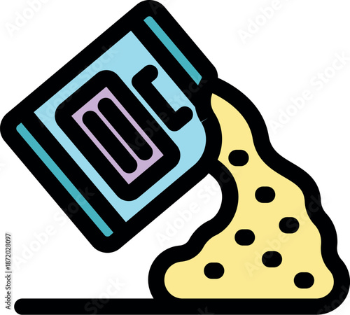 Protein powder is being poured from its container, symbolizing fitness, nutrition, and a healthy lifestyle