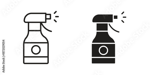 Cleaning spray icons. Vector graphic. Editable vector stroke. EPS 10.