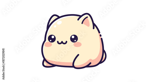 Cute cartoon cat face