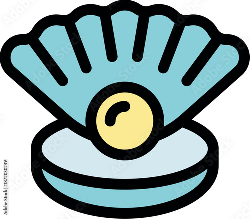 Open shell revealing a precious pearl inside, symbolizing hidden beauty and treasure