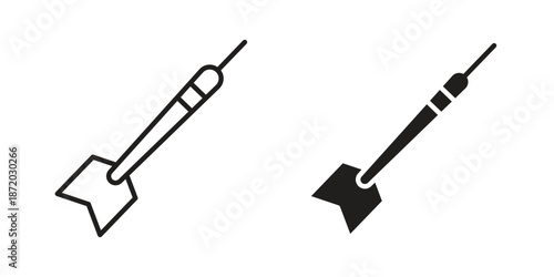 Darts icons. Vector graphic. Editable vector stroke. EPS 10.