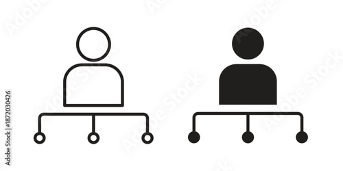 Department head icons. Vector graphic. Editable vector stroke. EPS 10.