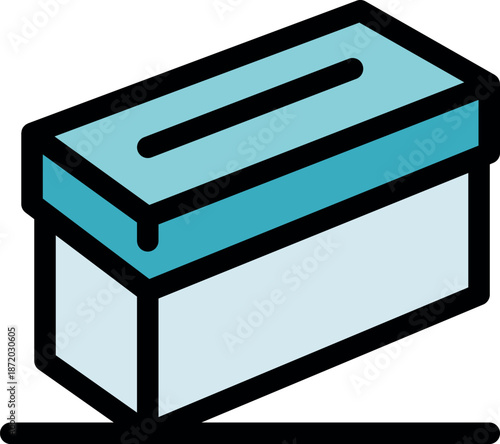 Donation box placed on a surface, representing charitable giving and philanthropy