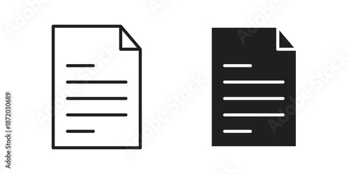 Document icons. Vector graphic. Editable vector stroke. EPS 10.