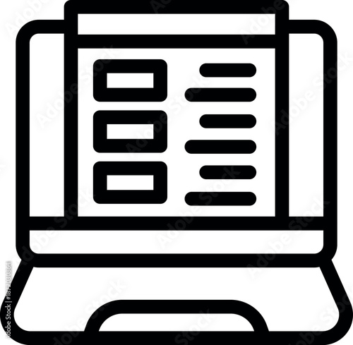 Online survey form displayed on a laptop screen, showing a checklist for voting or feedback