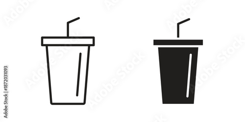 Drink icons. Vector graphic. Editable vector stroke. EPS 10.