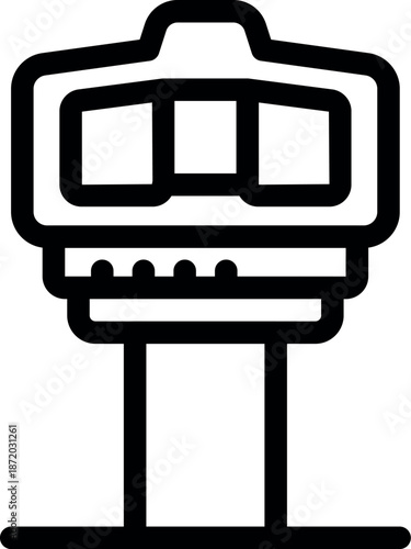 Parking meter with digital display showing parking time and accepting contactless payment