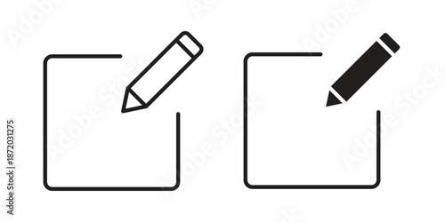 Edit icons. Vector graphic. Editable vector stroke. EPS 10.