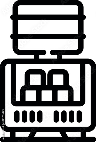 Industrial machine extracting minerals from the ground, mining industry and mineral resources extraction process