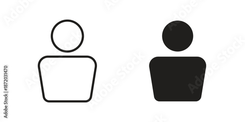 Employee icons. Vector graphic. Editable vector stroke. EPS 10.