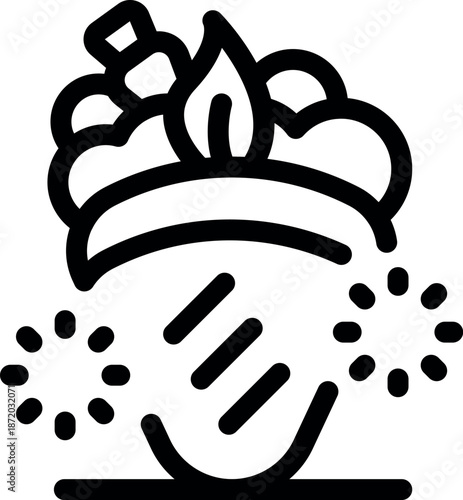 Delicious shawarma cooking on fire, with spices and herbs, a fast food delight