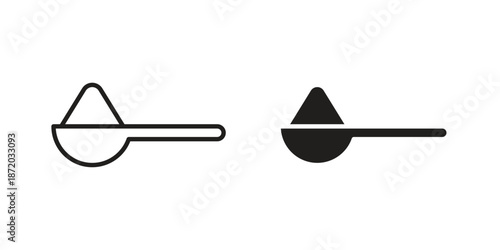 full spoon icons. Vector graphic. Editable vector stroke. EPS 10.