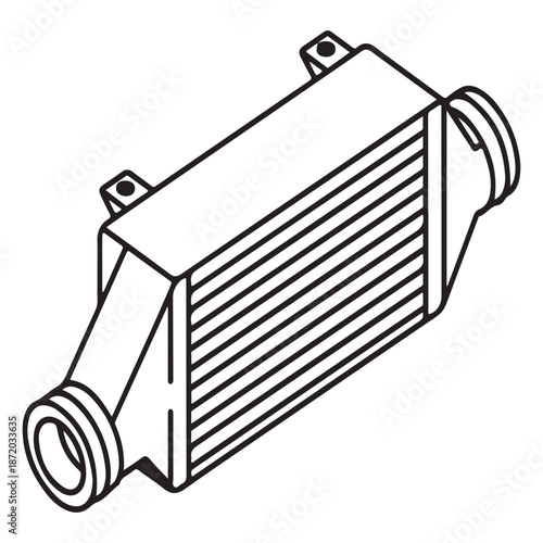 Oil filter line art drawing automotive parts