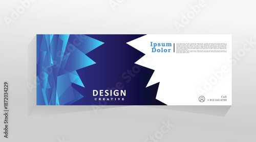 Horizontal banner for digital product and services, Vector banner template for social media and web, promotion banner tempalate abstract blue colour web banner. abstract art vector eps 10