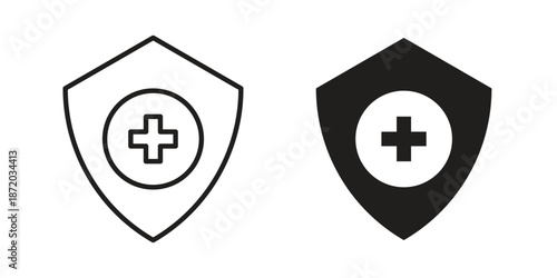 Immunity icons. Vector graphic. Editable vector stroke. EPS 10.