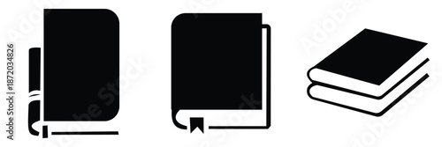 Book icon set. Simple book symbol. Vector