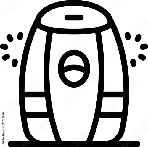 Portable air purifier emitting clean air, enhancing indoor air quality for a healthier environment