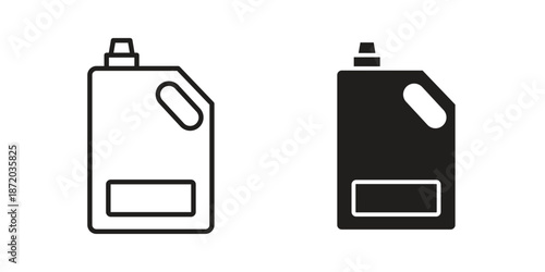 liquid detergent icons. Vector graphic. Editable vector stroke. EPS 10.
