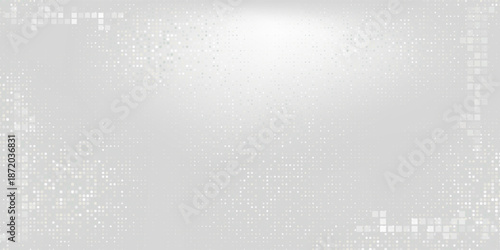 Dot white gray pattern gradient texture background. Abstract technology big data digital background.