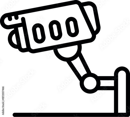 Cctv camera providing security and surveillance in public space, ensuring safety and protection