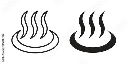 Onsen icons. Vector graphic. Editable vector stroke. EPS 10.