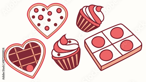 Delicious heart shaped desserts and cupcakes for Valentine's Day