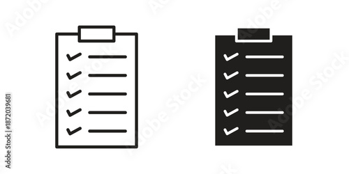Planning icons. Vector graphic. Editable vector stroke. EPS 10.