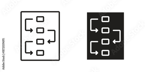 Planning icons. Vector graphic. Editable vector stroke. EPS 10.