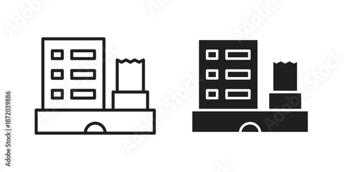 POS system icons. Vector graphic. Editable vector stroke. EPS 10.