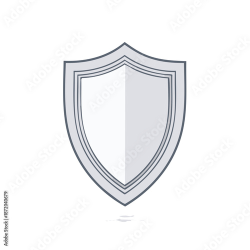 Shield Symbol Gray Protective Security Badge Icon Logo Crest Protection Guard Defense