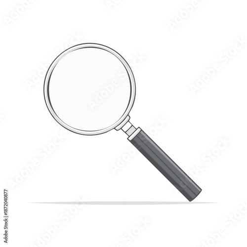 Magnifying Glass Illustration Hand Drawn Style Discovery Search Tool Study Symbol Close-up Inspection