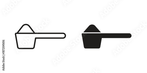 Scoop icons. Vector graphic. Editable vector stroke. EPS 10.