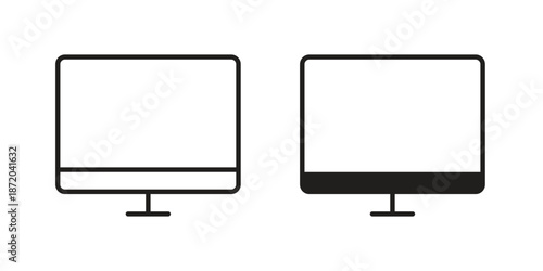 Screen icons. Vector graphic. Editable vector stroke. EPS 10.