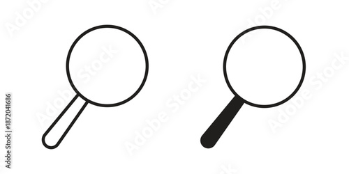 Search icons. Vector graphic. Editable vector stroke. EPS 10.