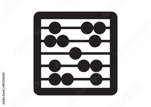 Abacus icon, Abacus solid Vector