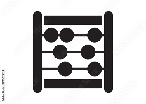 Abacus icon, Abacus solid Vector