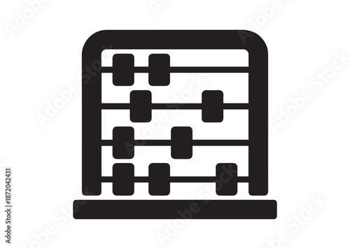 Abacus icon, Abacus solid Vector