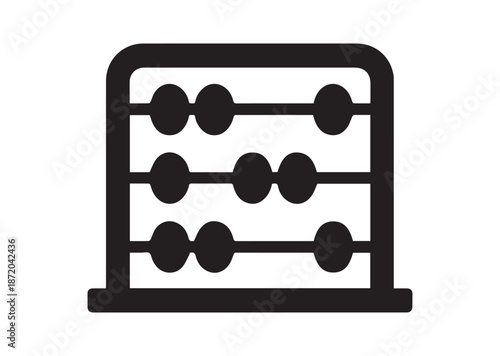 Abacus icon, Abacus solid Vector