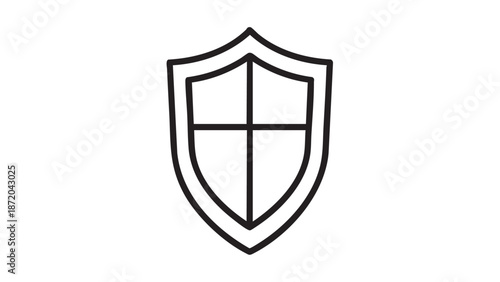 Simple Shield Icon Representing Protection and Security