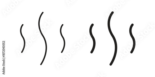 Smoke steam icons. Vector graphic. Editable vector stroke. EPS 10.