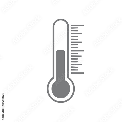 Thermometer Icon Indicating Low Temperature Graphic Illustration