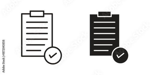 Summary icons. Vector graphic. Editable vector stroke. EPS 10.