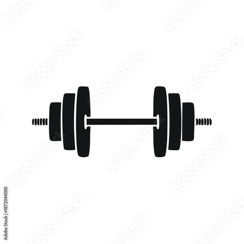 Weights Black and White Workout Equipment Fitness and Exercise Training