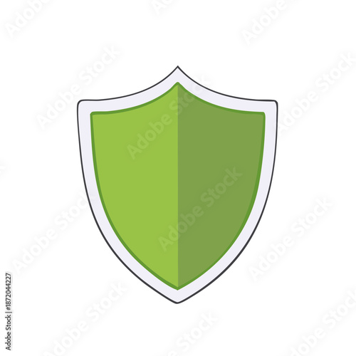 Secure Green Shield Emblem Icon Protection Security Safety Symbol Assurance Defense