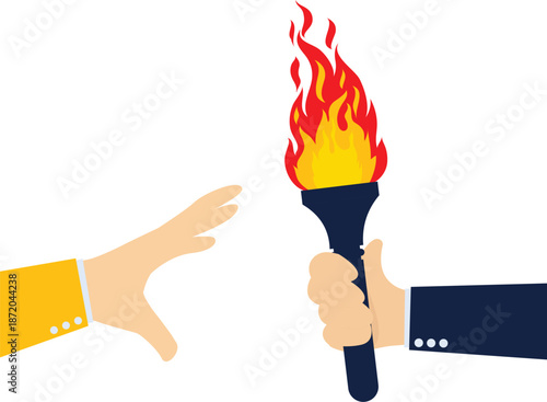 Present a torch to the business man

